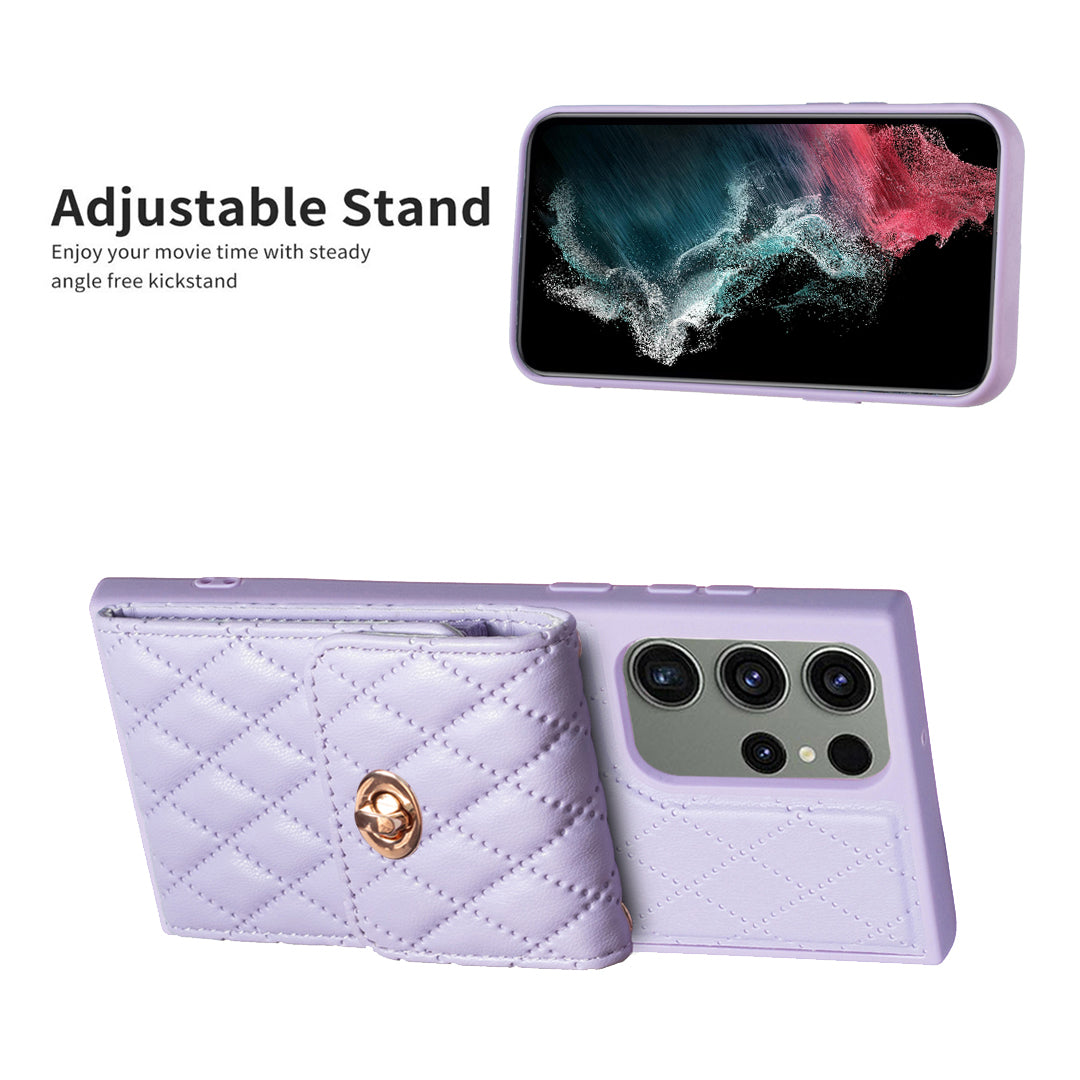 BF20 For Samsung Galaxy S23 Ultra PU Leather Coated TPU Phone Cover with Card Holder Drop-proof Case BF20 For Samsung Galaxy S23 Ultra PU Leather Coated TPU Phone Cover with Card Holder Drop-proof Case